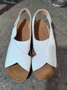 Free Shipping WomenS Summer New Large Size Peep-Toe Cross-Strap Platform Thick-Soled Velcro Sandals 43