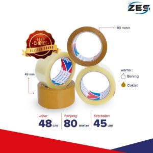 LB80 -Lakban Bening & Coklat Multifungsi Untuk Packing