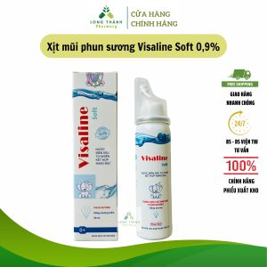 Bình xịt phun sương VISALINE SOFT 09% - Vệ sinh mũi hàng ngày cho bé dùng được cho trẻ sơ sinh (Chai 60ml)