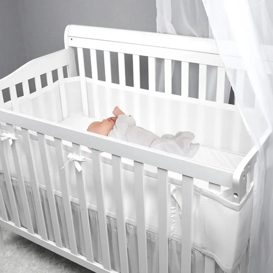 Solid color crib bumper hot sale pads