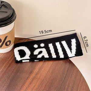 ผ้าคาดผมออกกำลังกายตัวอักษร 2024 ผ้ายืดถักยืดหยุ่น ดีไซน์มินิมอล หลายสไตล์ สำหรับผู้หญิง