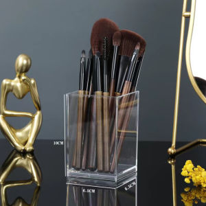 กล่องใส่ปากกา แปรงแต่งหน้า แบบอะคริลิคใส 3 ช่อง 1 2 3 ช่อง สําหรับสํานักงาน โต๊ะเครื่องเขียน โต๊ะเครื่องแป้ง