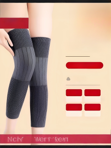 แผ่นรองเข่าแคชเมียร์ ให้ความอบอุ่นสำหรับผู้ชายและผู้หญิง สำหรับขาและข้อต่อที่เย็น ยาวพิเศษ หนา ไม่ลื่น เหมาะสำหรับฤดูใบไม้ร่วงและฤดูหนาว秋冬加长保暖羊绒护膝