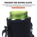 1pc Water Bottle Carrier Insulated Cover Bag Holder Strap Insulated with Travel Strap Black Insulated Bottle Carrier Water Bottle Bag. 