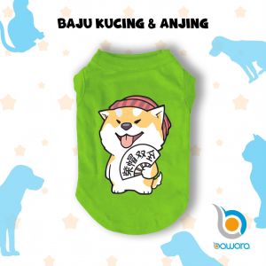 baju kucing anjing kelinci monyet lucu murah aksesoris hewan kecil - SHIBA INU KIPAS WAWOYE