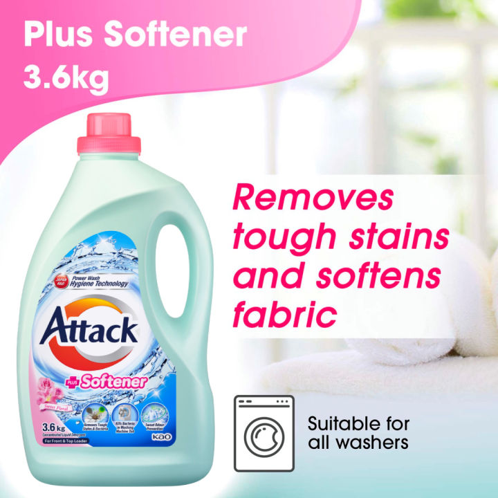 Attack Plus Softener Liquid Laundry Detergent 3.6kg | Lazada Singapore