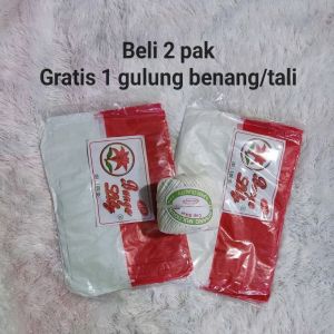 tinggal pasang bendera plastik merah putih panjang 6 meter