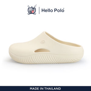 Hello Polo รองเท้าอุ้งเท้าแมว รองเท้าสำหรับผู้ชายและผู้หญิง กันลื่น เบาสบาย แฟชั่นฤดูร้อน ส้นหนา 3.5 ซม สไตล์ครีม HP8037