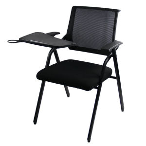 Office Chair and Table Set 2 in 1 Foldable Training Chair Ergonomic Integrated Chair Table Minimalist Chair Conference Chair with Cup Holder Simple Modern Learning Armchair Meeting Room Folding Chair with Writing Board