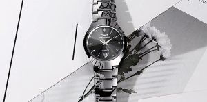 [HOT SALE] OPK jam tangan pria dewasa 2024 100% original asli anti air kalender berlian bisnis jam tangan cowok stainless steel Quartz hitam