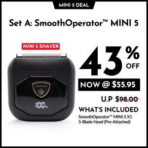 Ubersuave SmoothOperator MINI 5 SmartSense Ultra Clean Electric Foil Shaver 0.05mm Finish Waterproof Smooth Operator