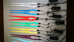 Mũ bảo hiểm LED ánh sáng lạnh Bộ Mod Mũ bảo hiểm khi đi xe đạp thanh treo đèn nhãn dán tín hiệu phát sáng đi xe ban đêm đèn gắn vào mũ bảo hiểm tín hiệu