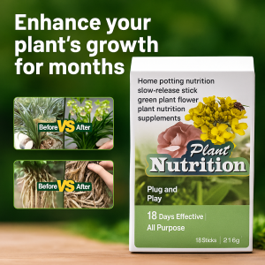 Home Plant Slow Release Sticks for Year-Round Family Gardens Suitable for All Ages Promotes Root and Bud Growth Quickly Supplements Nutrients Improves Soil Structure