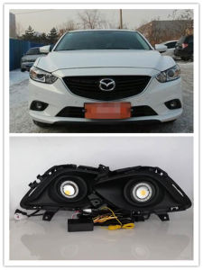 LED Fog Lights Assembly For Mazda 6 Atenza 2013 2014 2015 2016 Front Bumper Fog lamp Replacement Angel Eye Daylight DRL Kit
