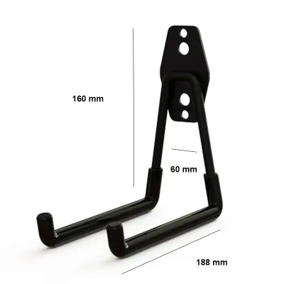 Gantungan Sepeda Dinding Multifungsi isian 1 PCS berbahan Besi dan PVC Diameter Baut 8.5mm dan 5.5mm