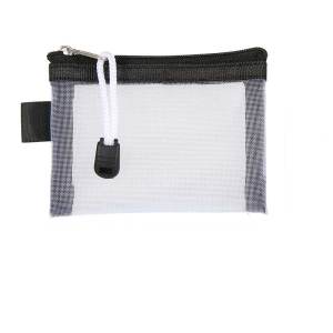 Mini Transparent Nylon Mesh Card Bag Credit ID Card Organizer Portable Zipper Coin Wallet Lipstick Earphone Data Line Key Storage Bag
