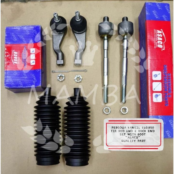PERODUA KANCIL 660,850 TIE ROD END & RACK END SET WITH BOOT ASACO