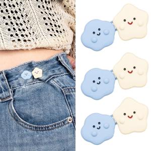 3Pcs Cạp có thể điều chỉnh Thắt Chặt khóa cài Đám Mây Thiết Kế Quần Jean kẹp chặt Cho Phụ Nữ quần áo rộng Váy Quần