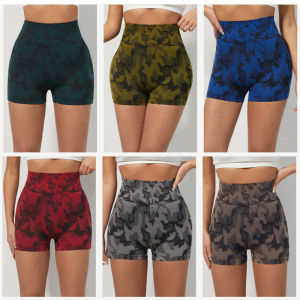 Yoga Shorts for Women High Waist Hip-Lifting Quick-Drying Seamless Sports Shorts Gym Workout Running Cycling Tight Fit Active Wear
