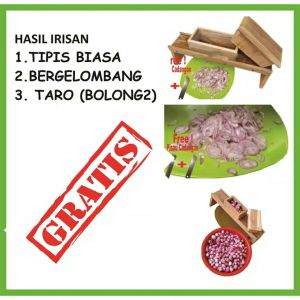Pengiris Bawang dan Pengiris Keripik Kayu Jati Asli 100%