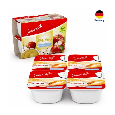 Jeden Tag Apple Puree No Sugar Added Apple Sauce 4x100g