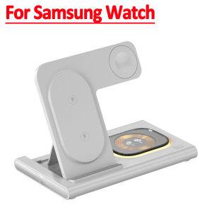 Wireless Charger For Samsung Galaxy Watch 4 5 Pro Charger 3 In 1 Fast Charging Station For Samsung S23 S22 S21 Ultra With Clock