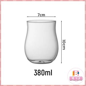 Biblio【Ready in Stock】 Glass Cup Heat Resistant Mug Cup Coffee High Quality Glassware Transparent Drinking Glass Mugs