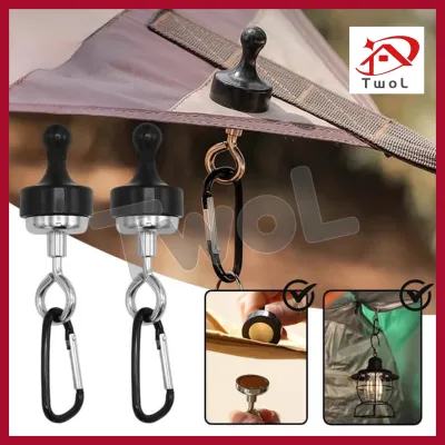 TWOL 1pcs Camping Magnetic Hook Strong Suction Separable Multifunctional Outdoor Tent Canopy Carabiner Magnet Hanger Camping Accessories