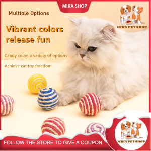 Cat Toys Pet Toys Dog Toys Sisal Rope Weave Ball Teaser Play Chewing Rattle Scratch Toy