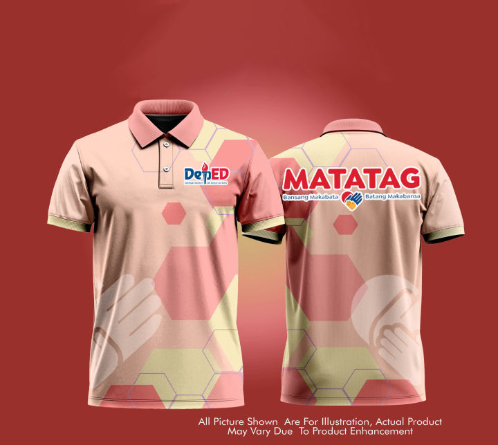 Deped Matatag Polo Uniform Sublimation Polo-shirt For Men And Women 