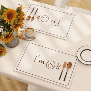 Alas Tatakan Piring Gelas Panci Alat Makan/Alas Tatakan Piring Meja Makan Table Material Tahan Panas Antislip Alas Meja Makan Table Mat Anti Panas 45CM X 30CM Alas Meja Makan Anti Panas