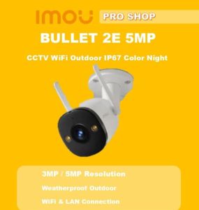 Dahua Imou Bullet 2E 3MP / 5MP Wireless IP67 Weatherproof Outdoor Bullet with AI Human Detection Build in Wifi AP
