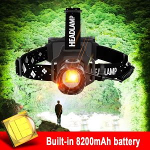 5 Modes LED headlight flashlight High Power torchlight powerful rechargeable flash light Waterproof zoomable head flashlight rechargeable Head Lamp strong head light flashlight 1000000 lumens head torch light camping fishing light head lamp