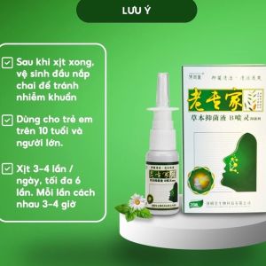 Xịt Mũi Lao Zhuan Jia 20ml Mini – Xịt Thông Mũi Tiện Lợi Mang Theo Giảm Nghẹt Mũi Dị Ứng Nasal Spray
