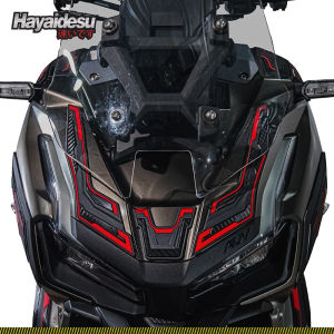 Honda ADV 150 Front Shield Body Cover Bahan Karet Tebal 3D Motif Timbul Emboss Awet Warna Tidak Luntur Aksesoris Variasi Modifikasi Decals Emblem Buat Motor lebih Cakep keren Kece