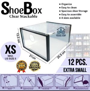 6 or 12PCS SHOE BOX SHOE STORAGE & ORGANIZER / SHOE MATE / STACKABLE SHOE ORGANIZER / SNEAKER BOX