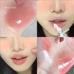 Dorisna Sponge Head Lip Gloss Moisturize Low Saturation Mirror Lip Glaze Lasting Waterproof Lip Plumping Tint Non Stick Cup Makeup