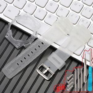 Resin Strap Case for Casio AQ-S810W AQ-S810 Mens Outdoor Sports Waterproof Watchband Rubber Watch Accessories Bracelet