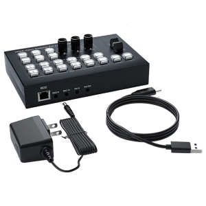 Video Switcher With 4 Inputs Mixing And Output For Live Streaming Broadcasts