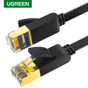 UGREEN Flat Ethernet Cable Cat7 RJ45 Network Patch Cable Flat 10 Gigabit 600Mhz Lan Wire Cable Cord Shielded for Modem Router PC Mac Laptop PS2 PS3 PS4 XBox and XBox 360 Black - intl