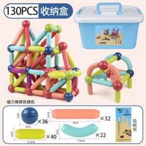 Magnetic stick บล็อกตัวต่อแม่เหล็ก 3Dของเล่นเตัวต่อแม่เหล็กของเล่นเสริม็่มเหลแม่เหล ตัวต่อแม่เหล็ก เสริมทักษะ ของเล่นเสร