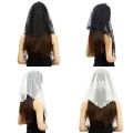 【pretty sunshine】 Women Embroidery Mantilla Catholic Mass Church Veil Lace Traditional Mass. 