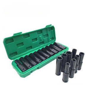 AIWA 10 PCS Mata Kunci Shock Panjang Socket Wrench Hex 1/2 Inch 8-24mm - AW1 - 7ROTQWBK