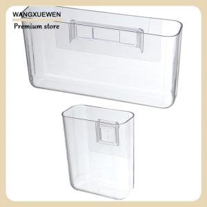 [COD] Transparent Wall Storage Box Wall-mounted No Punch Bedside Racks Home Key Cosmetic Hanging Wall Mounted Organizer Storage Box