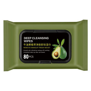 Avocado Easy Makeup Removal/Deep Cleansing Moisturizing Wipes Travel Use Gift Pack/disposable wash-free makeup remover water cotton wipes/一次性免洗卸妆水棉湿巾便捷/魔法美人卸妆巾