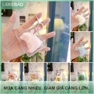 【LAKEBAO】 Mini Anime Búp Bê Hiển Thị Túi Trong Suốt Đồng Xu Ví Mặt Dây Chuyền Vuông Pouch Organizer Ví Key Son Môi Tai Nghe Lưu Trữ Túi