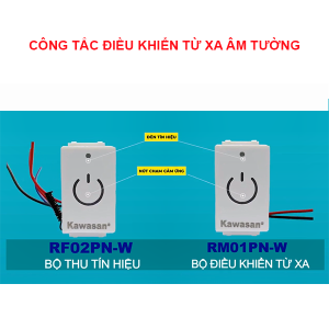 Công tắc điều khiển từ xa âm tường không dây hạt thu – hạt phát RF02-RM01-PNW