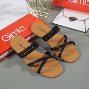 New summer fashion leather open toe flat sandals women shoes