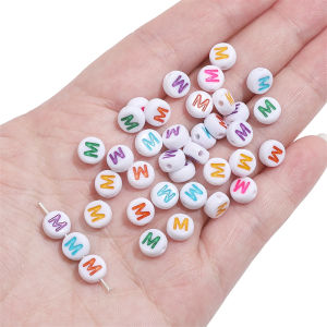 50Pcs 4x7mm Acrylic Colorful A-Z English Letter Beads Flat Round Alphabet Beads For Jewelry Making DIY Couple Friendship Bracelet Necklace