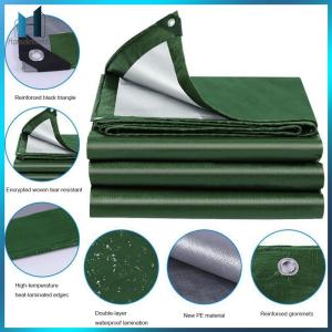 【Homelements】Tarp Waterproof Multi Purpose Tarp Cover Sunscreen All Purpose Tarp Cover 6x10/10x13/13x16 Feet Thick Poly Tarp Cover